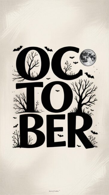 Spooky and Simple october wallpaper aesthetic