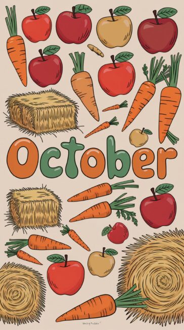 Vegetable autumn vibes october wallpaper