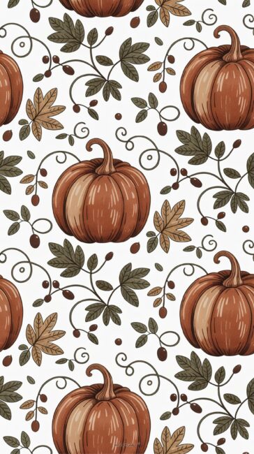 Vintage Pumpkin fall phone wallpapers