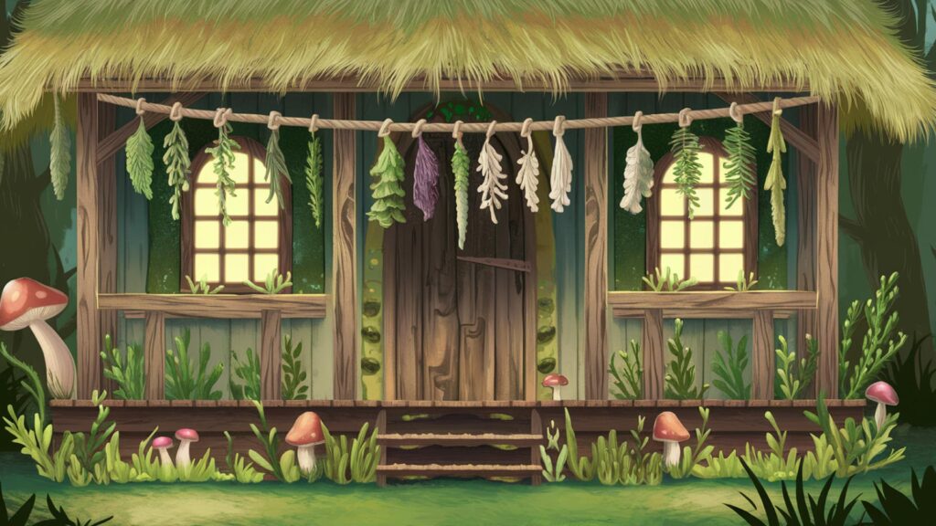 Witch Cottage fall aesthetic backgrounds for laptop