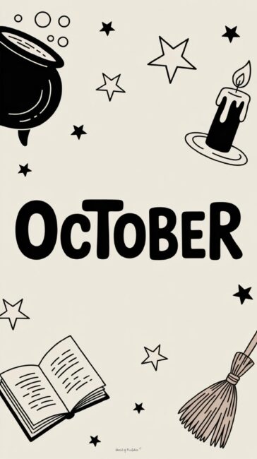 Witchy fall october wallpaper