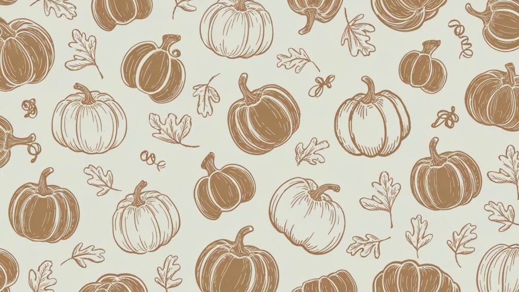 cozy pumpkin-themed desktop wallpaper