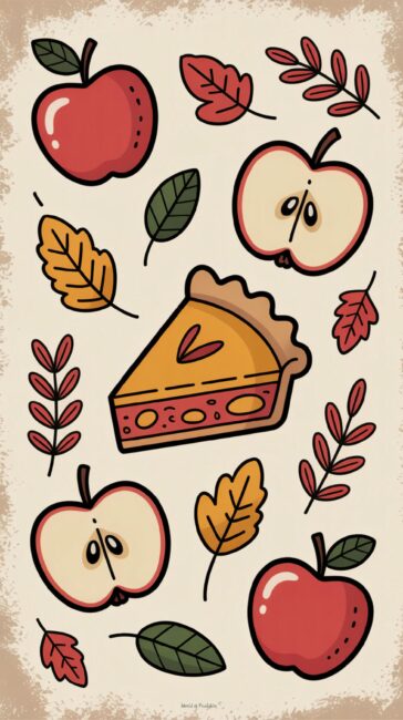 cute apple pie phone wallpaper