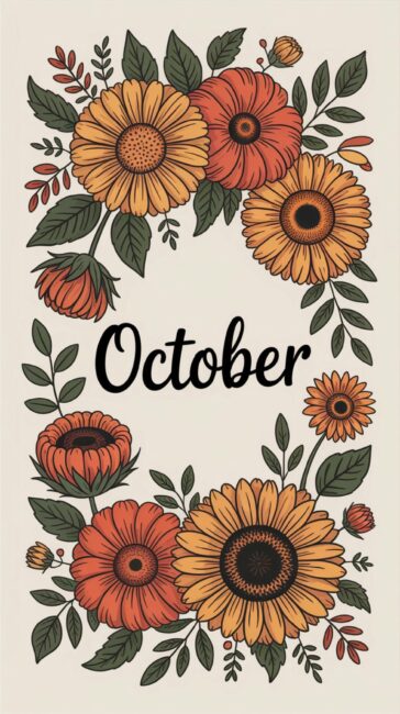 october flowers wallpaper