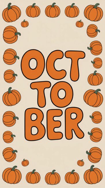 orange pumpkins october wallpaper