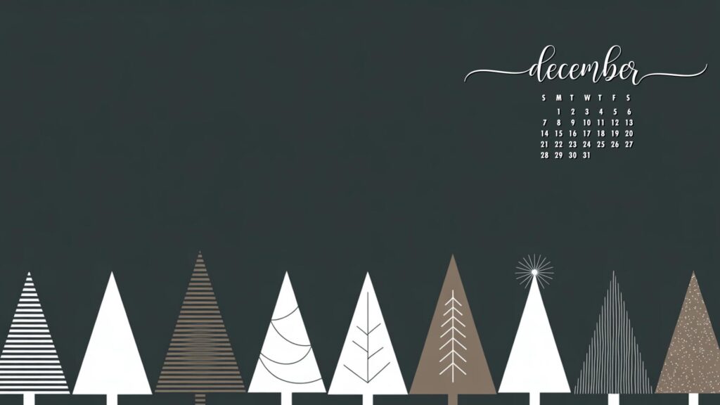Black-and-white-stylish-december-calendar-desktop-wallpaper