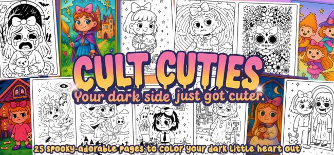 Cult Cuties Halloween Coloring Book