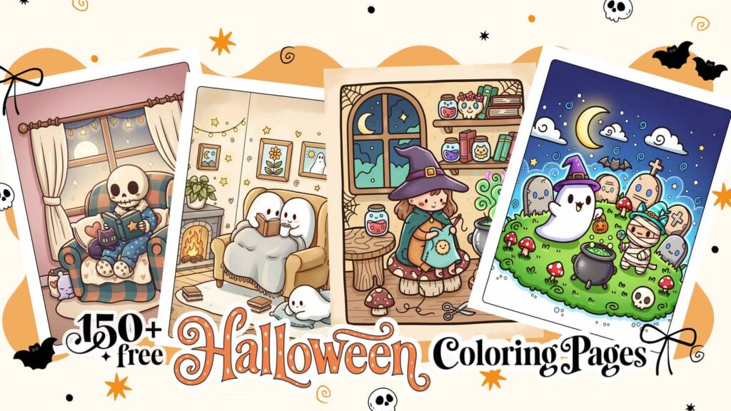 Halloween Coloring Pages Banner
