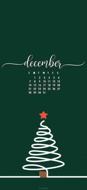 Minimalist-and-modern-december-calendar-phone-wallpaper