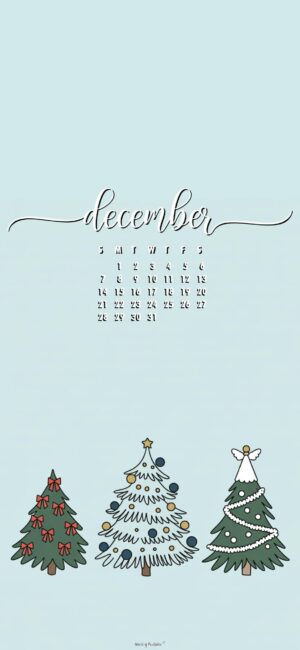 Pastel-blue-hd-december-calendar-phone-wallpaper