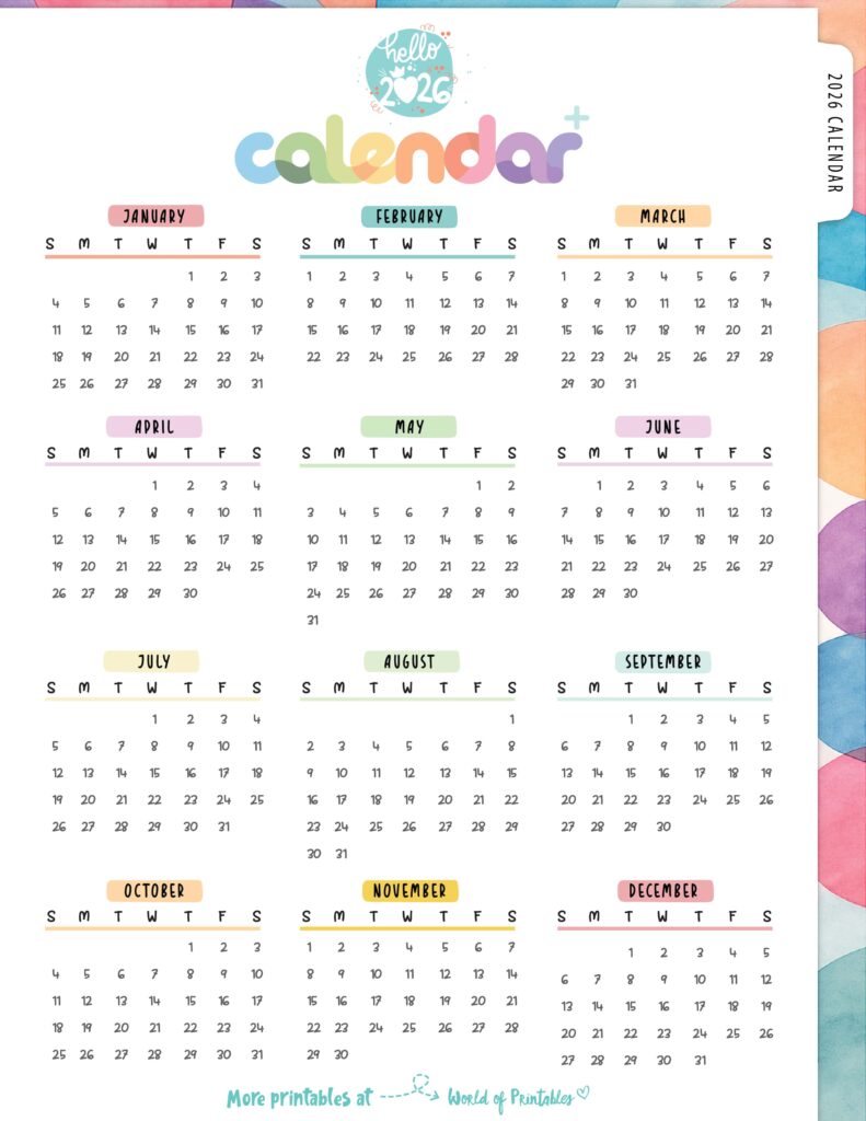 Printable 2026 Year Calendar-10