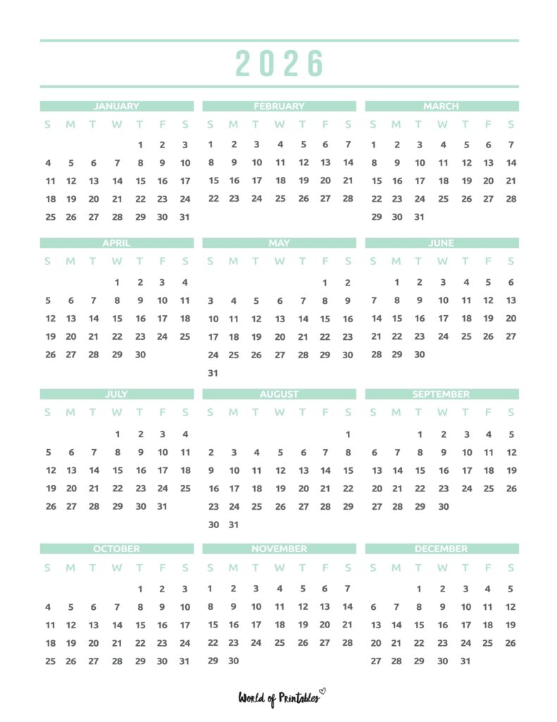 Printable 2026 Year Calendar-103