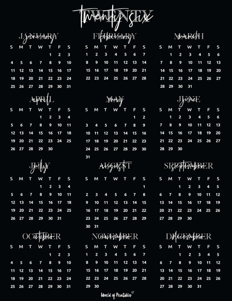 Printable 2026 Year Calendar-124