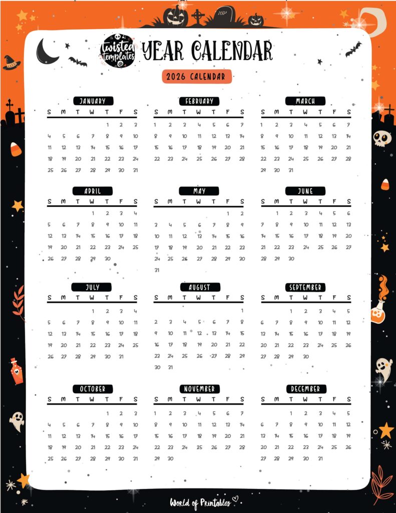Printable 2026 Year Calendar-131