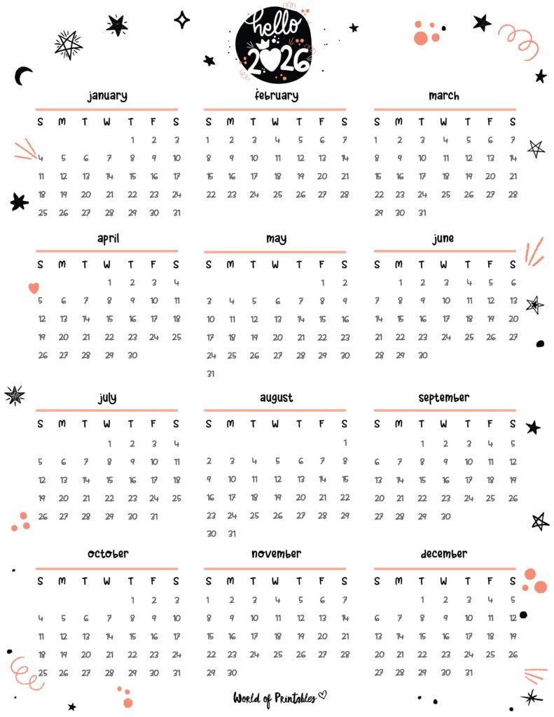 Printable 2026 Year Calendar-132