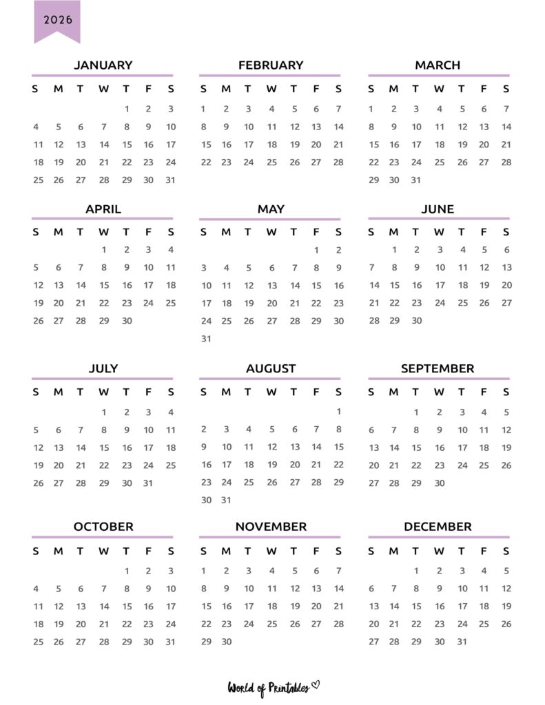 Printable 2026 Year Calendar-134