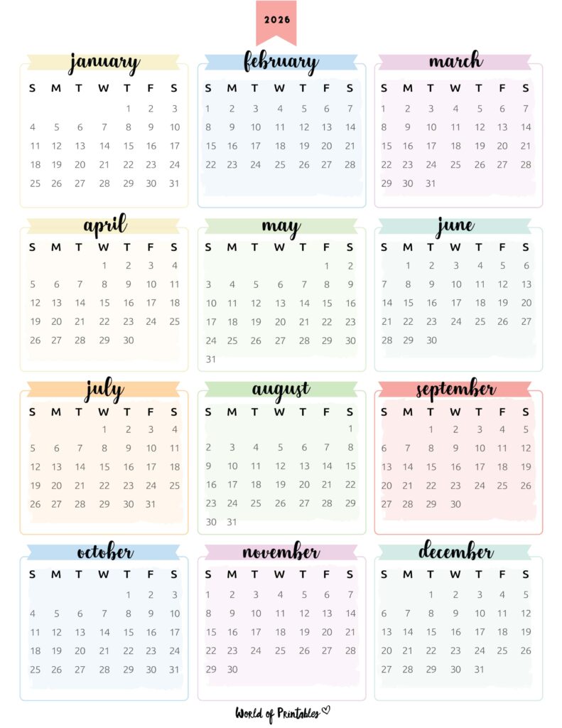 Printable 2026 Year Calendar-138