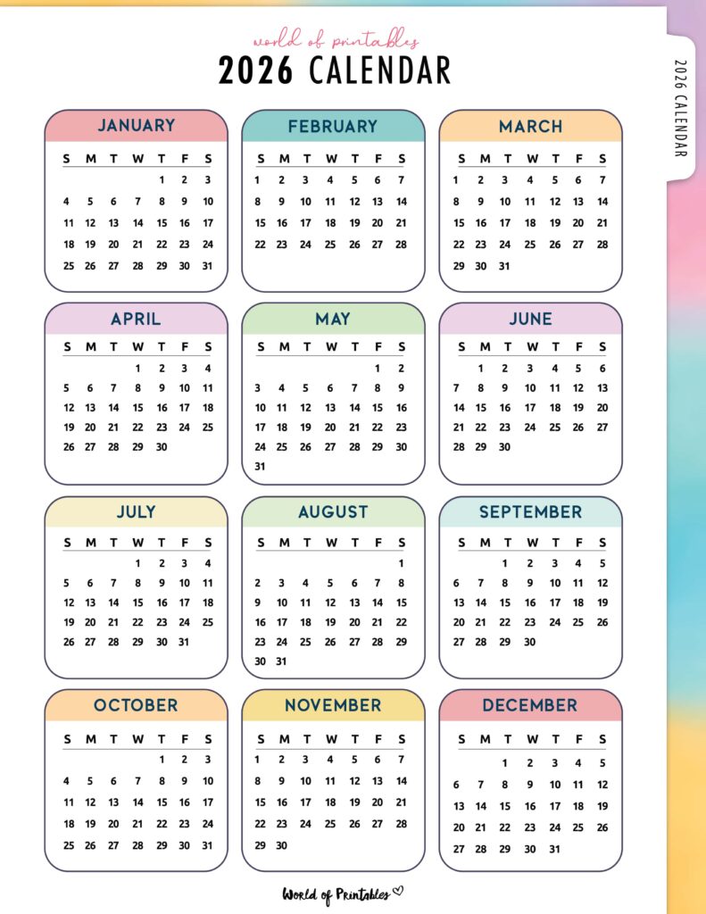 Printable 2026 Year Calendar-14