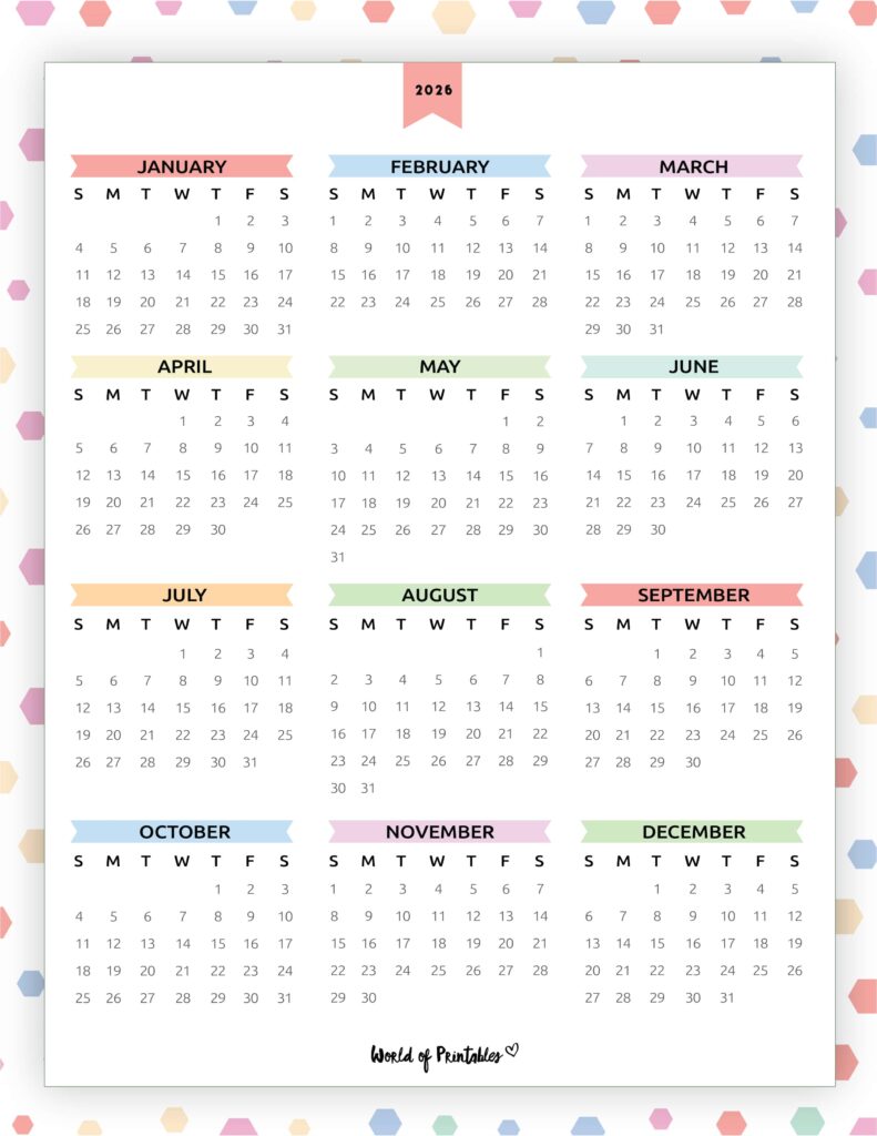 Printable 2026 Year Calendar-140
