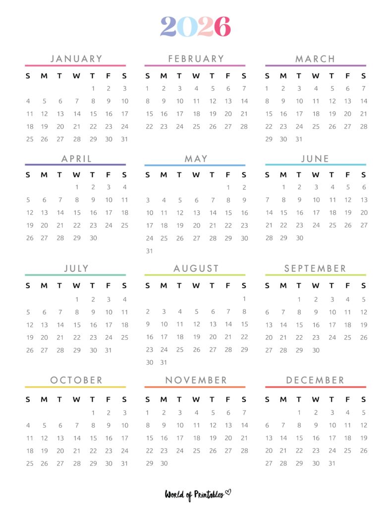 Printable 2026 Year Calendar-145
