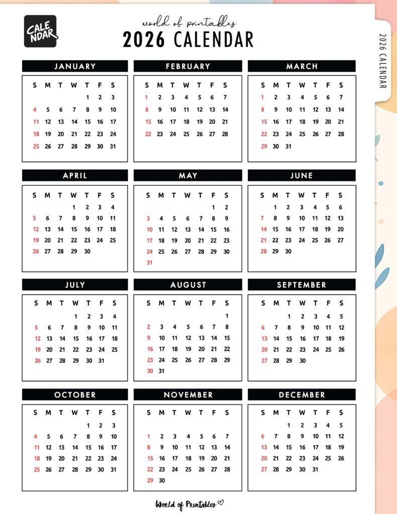 Printable 2026 Year Calendar-15