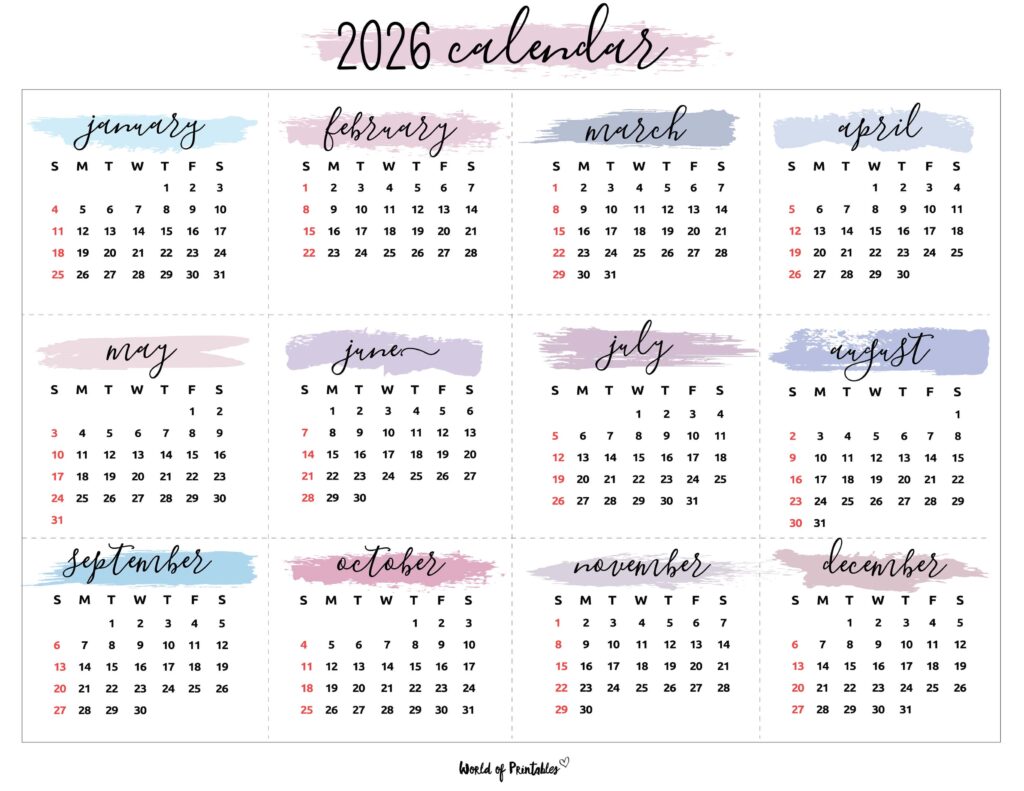 Printable 2026 Year Calendar-154