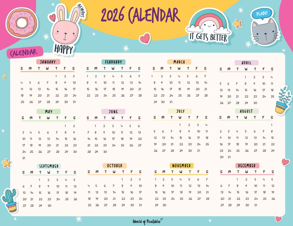 Printable 2026 Year Calendar-155