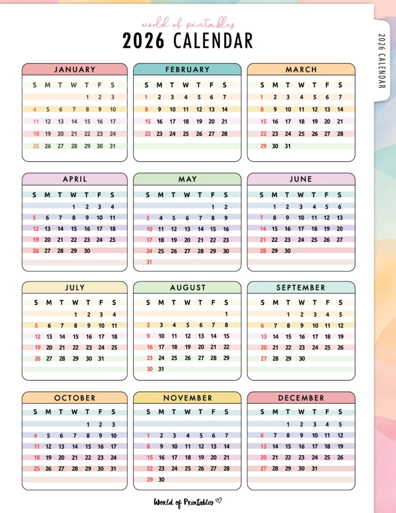 Printable 2026 Year Calendar-19