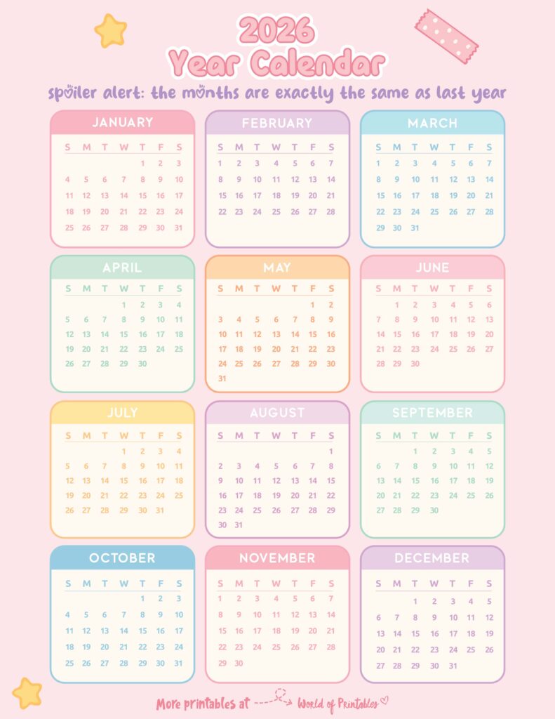 Printable 2026 Year Calendar-27