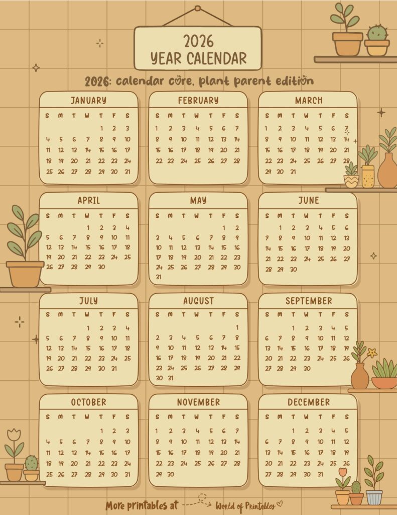 Printable 2026 Year Calendar-53