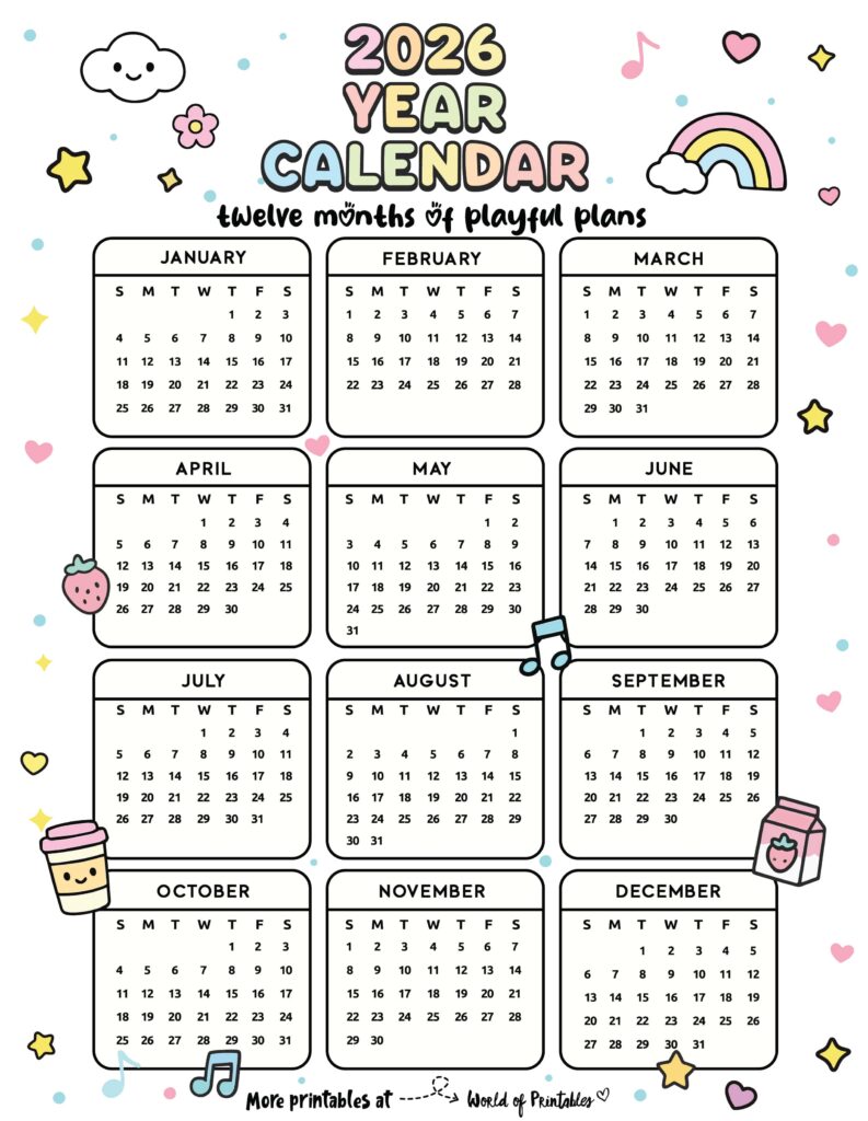 Printable 2026 Year Calendar-61