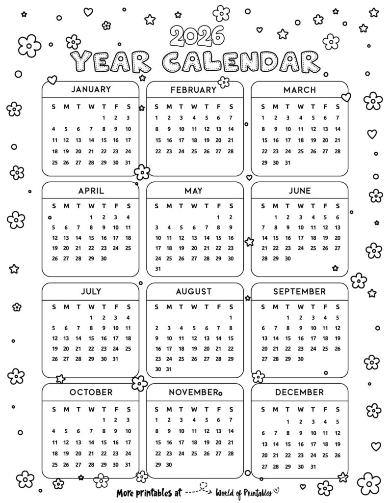 Printable 2026 Year Calendar-63