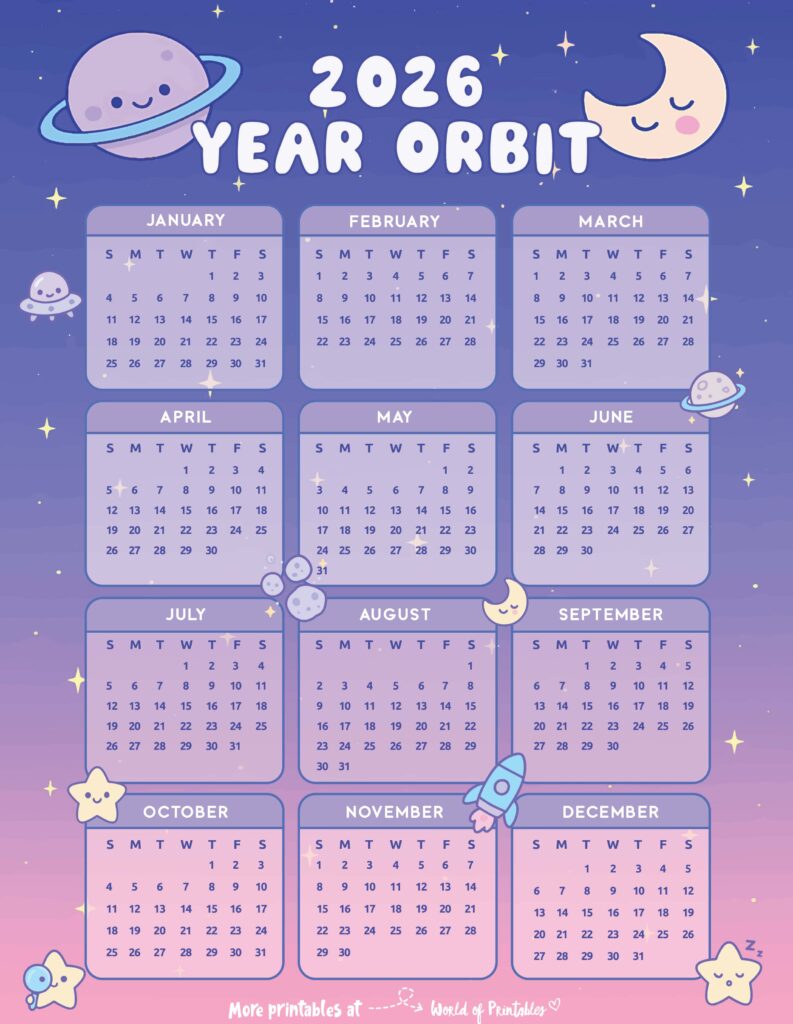 Printable 2026 Year Calendar-64