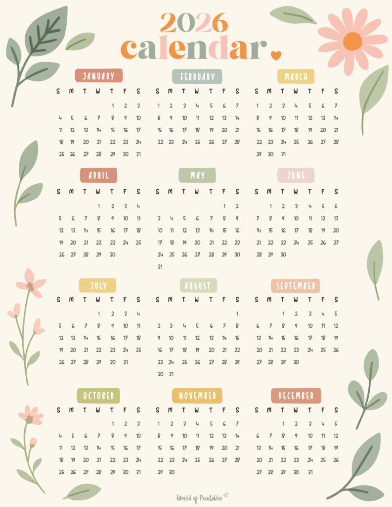 Printable 2026 Year Calendar-67