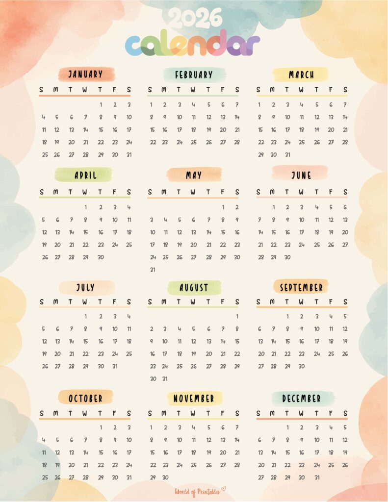 Printable 2026 Year Calendar-72