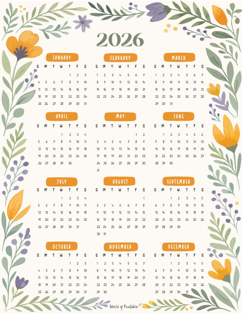 Printable 2026 Year Calendar-77