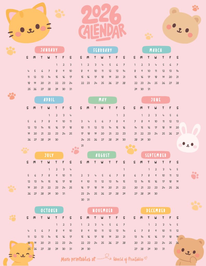 Printable 2026 Year Calendar-79