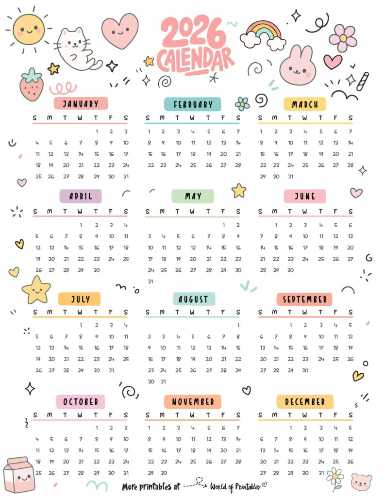 Printable 2026 Year Calendar-81