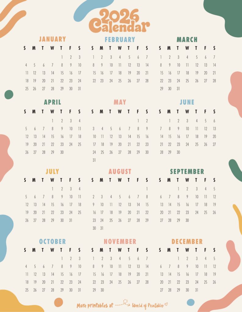 Printable 2026 Year Calendar-84