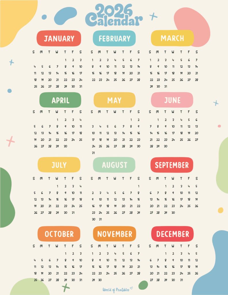 Printable 2026 Year Calendar-85