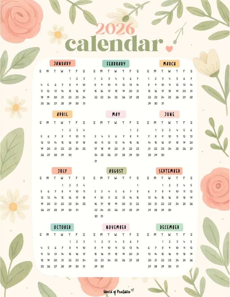 Printable 2026 Year Calendar-87