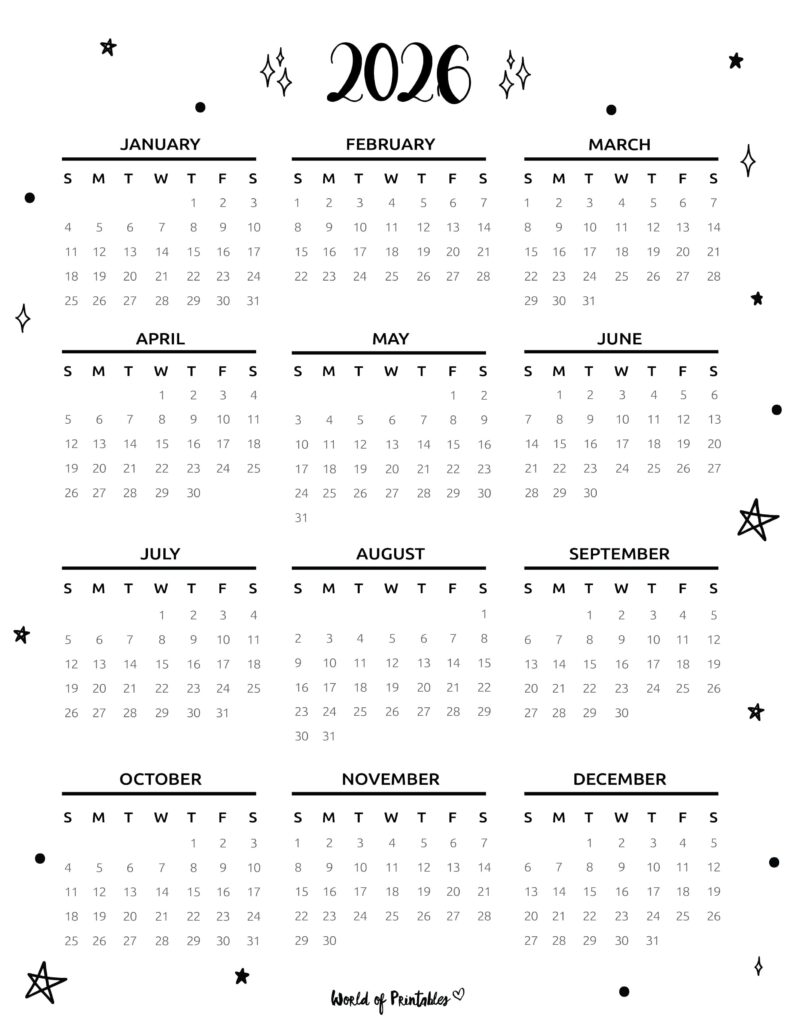 Printable 2026 Year Calendar-91