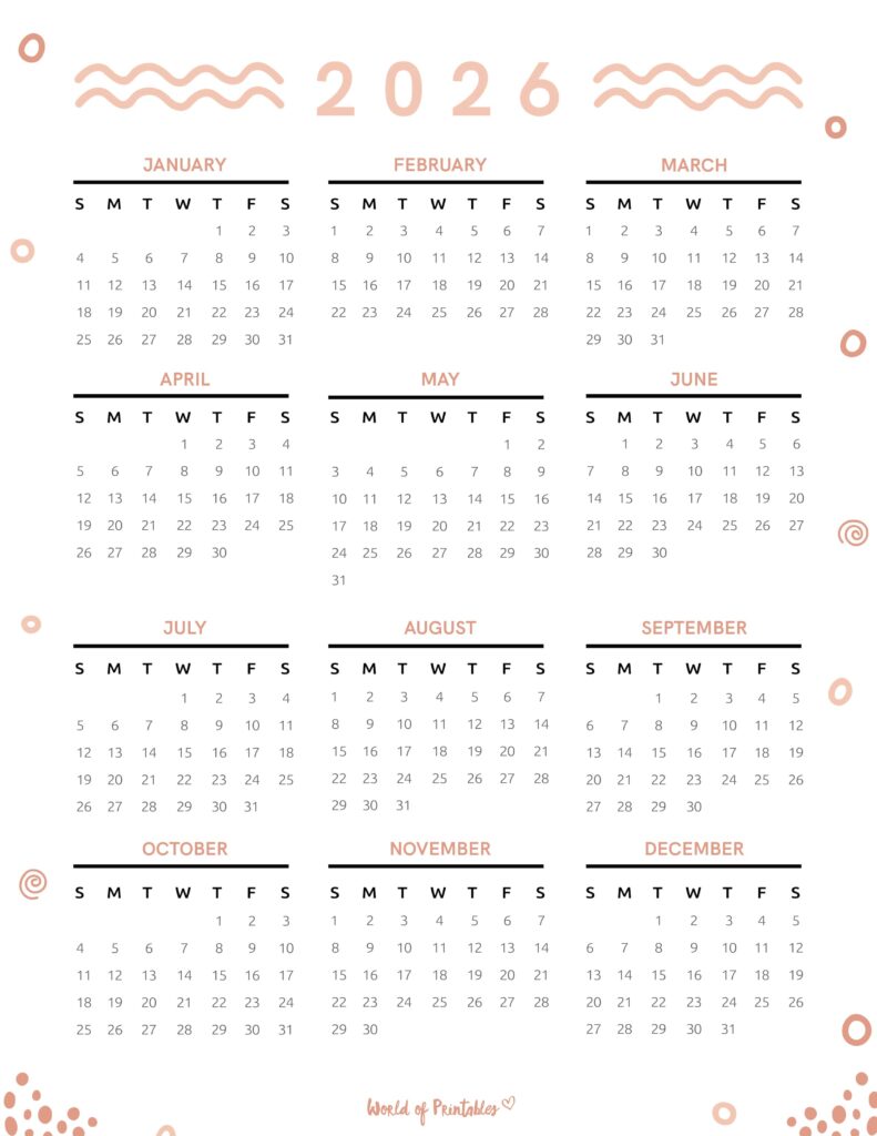 Printable 2026 Year Calendar-99
