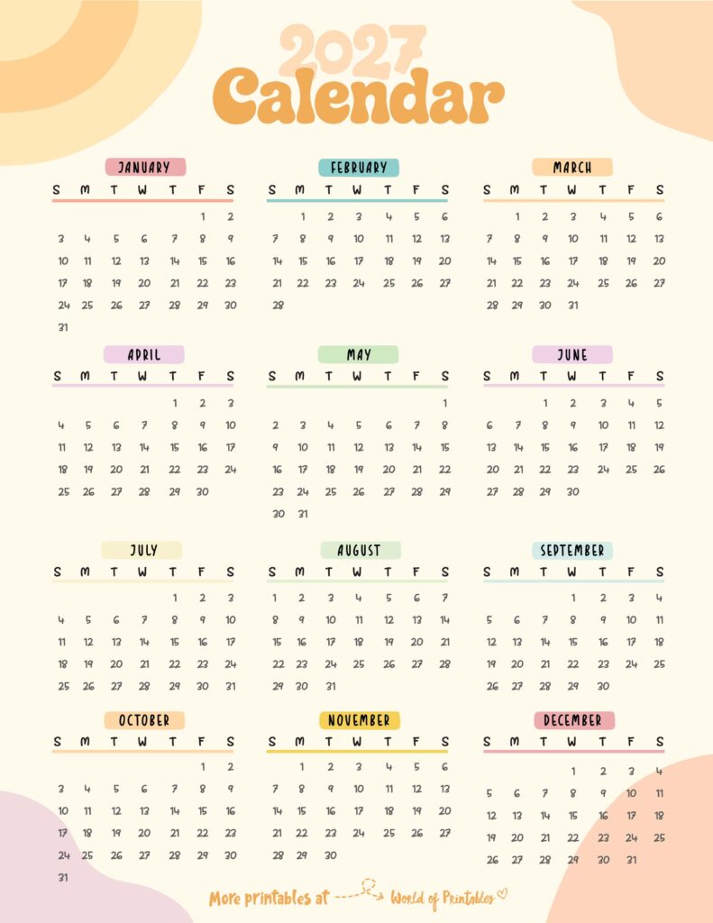 Printable 2027 Year Calendar-01