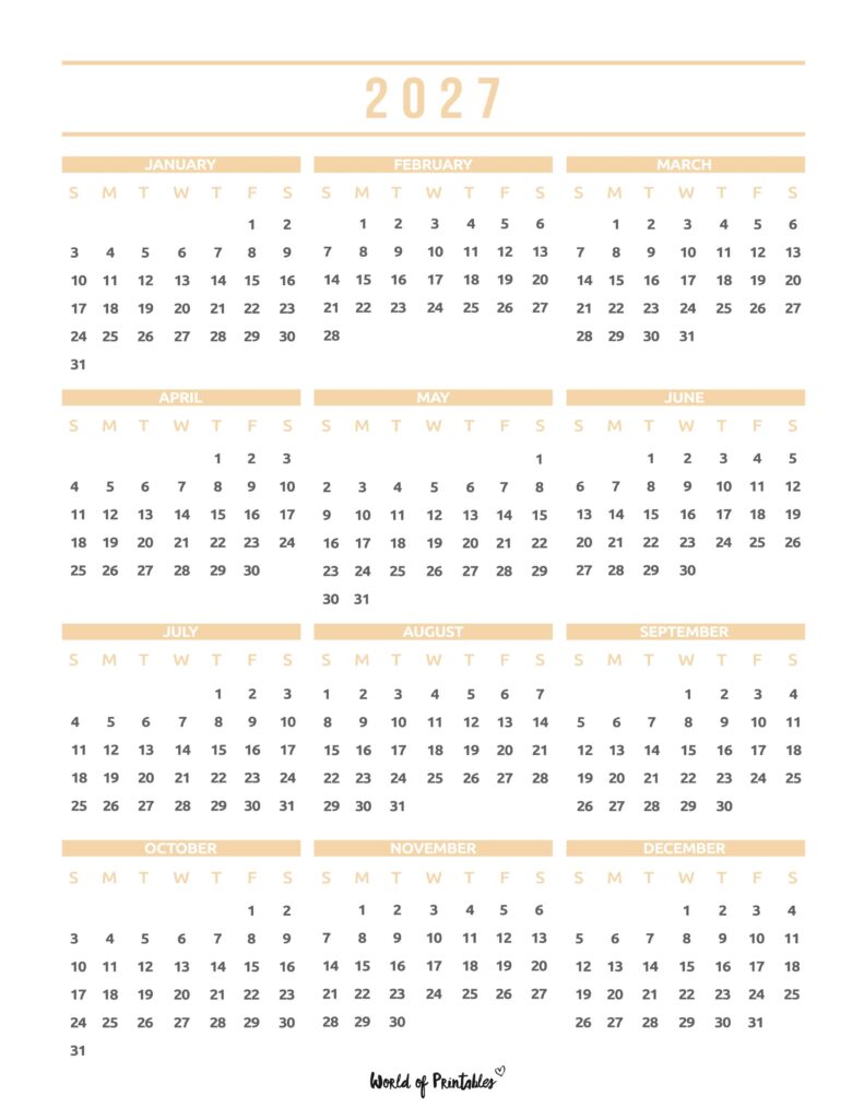 Printable 2027 Year Calendar-104