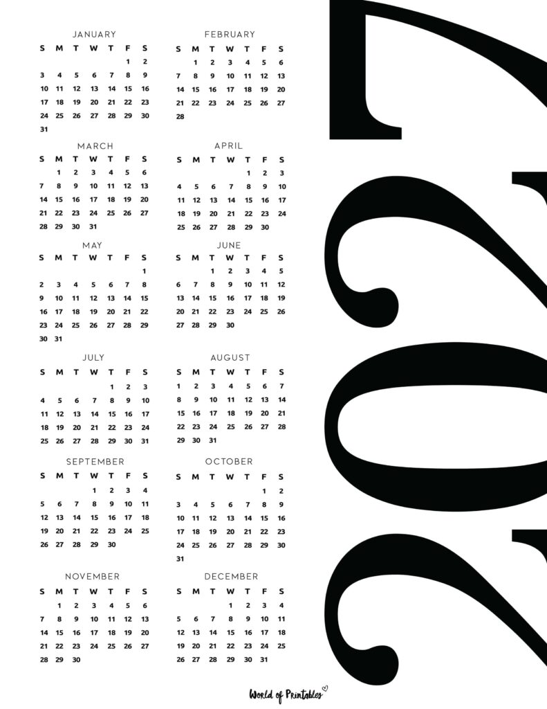 Printable 2027 Year Calendar-112