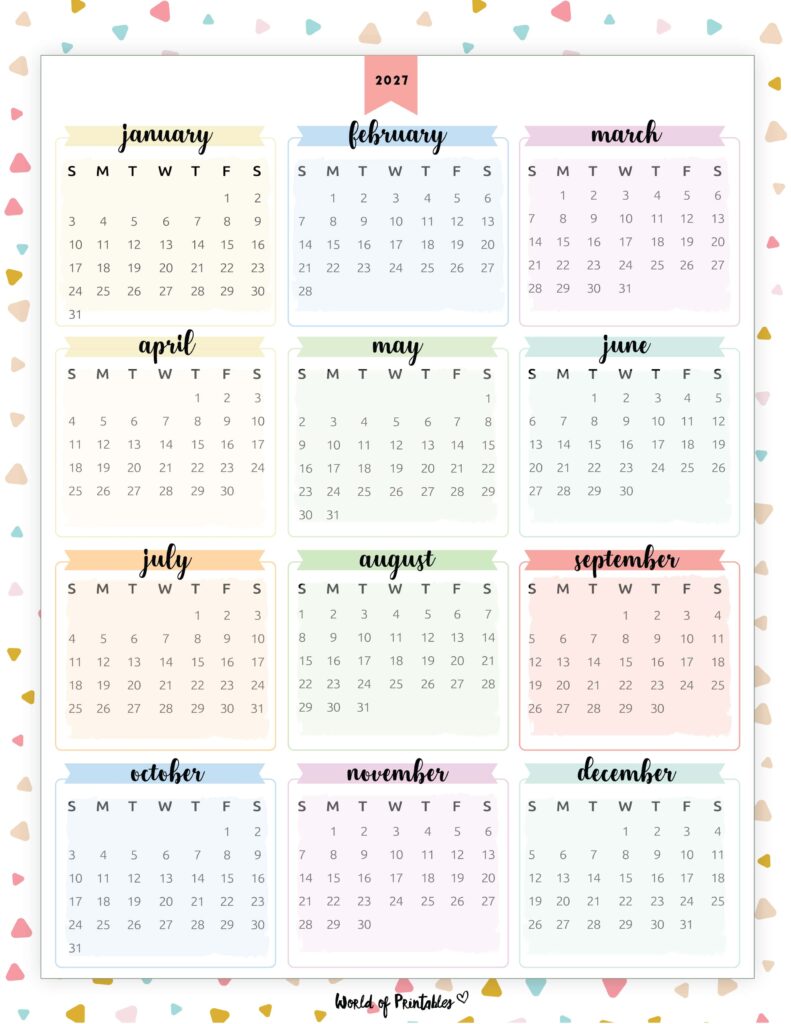 Printable 2027 Year Calendar-142