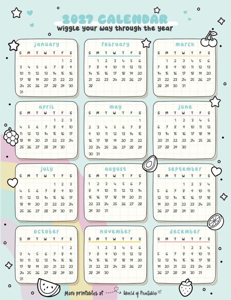 Printable 2027 Year Calendar-32