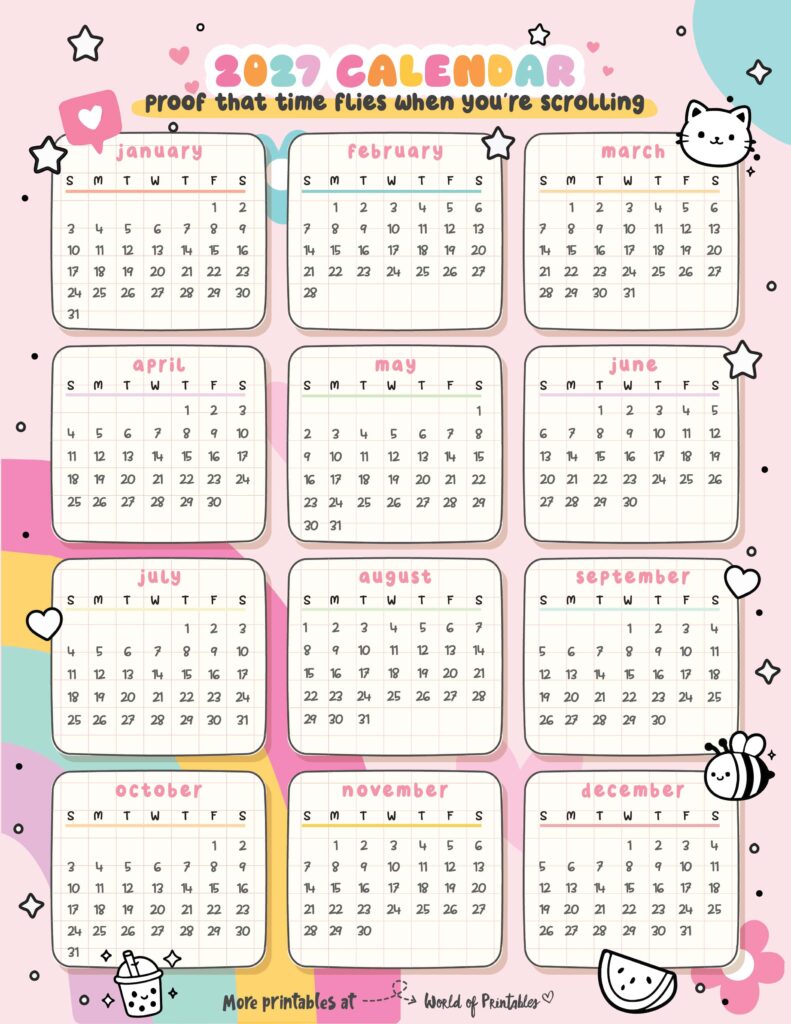 Printable 2027 Year Calendar-34
