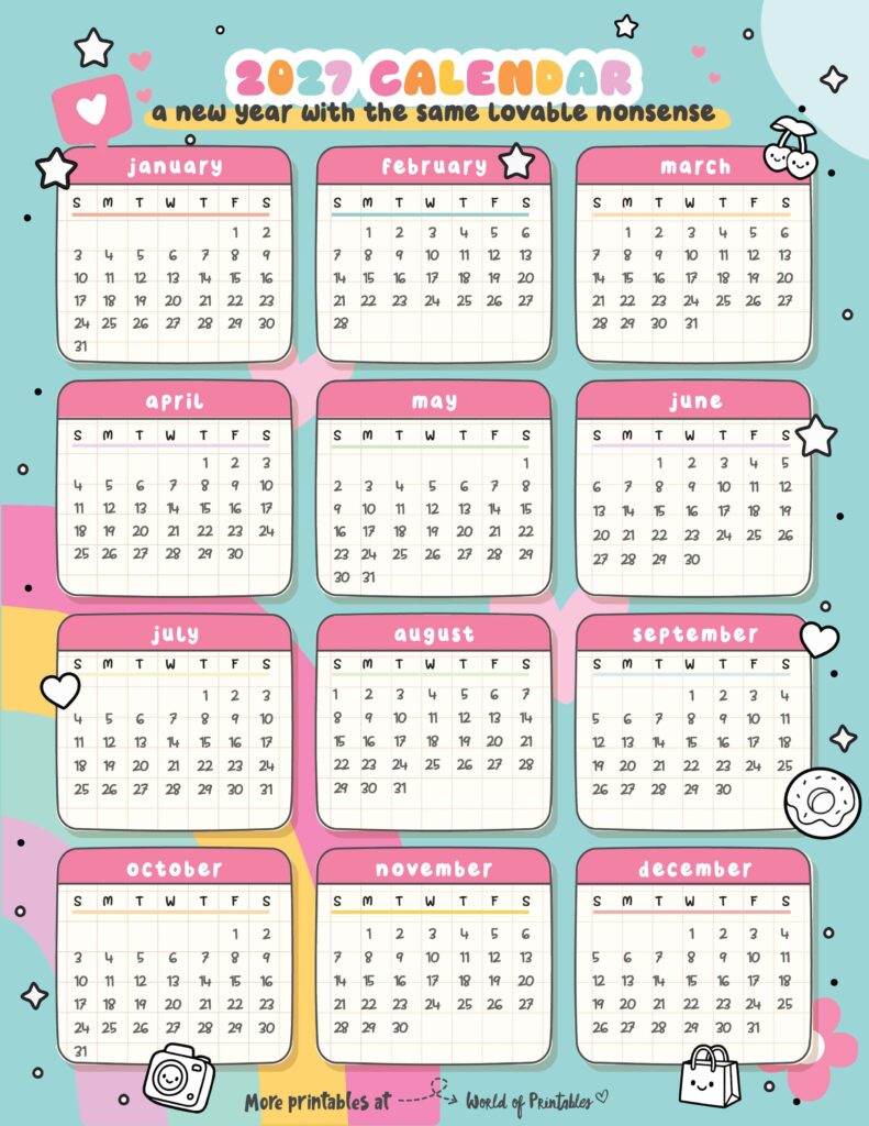 Printable 2027 Year Calendar-35